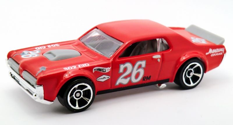 ’68 Mercury Cougar - 2014 - HW Race - Track Aces toy car collectible - Main Image 2