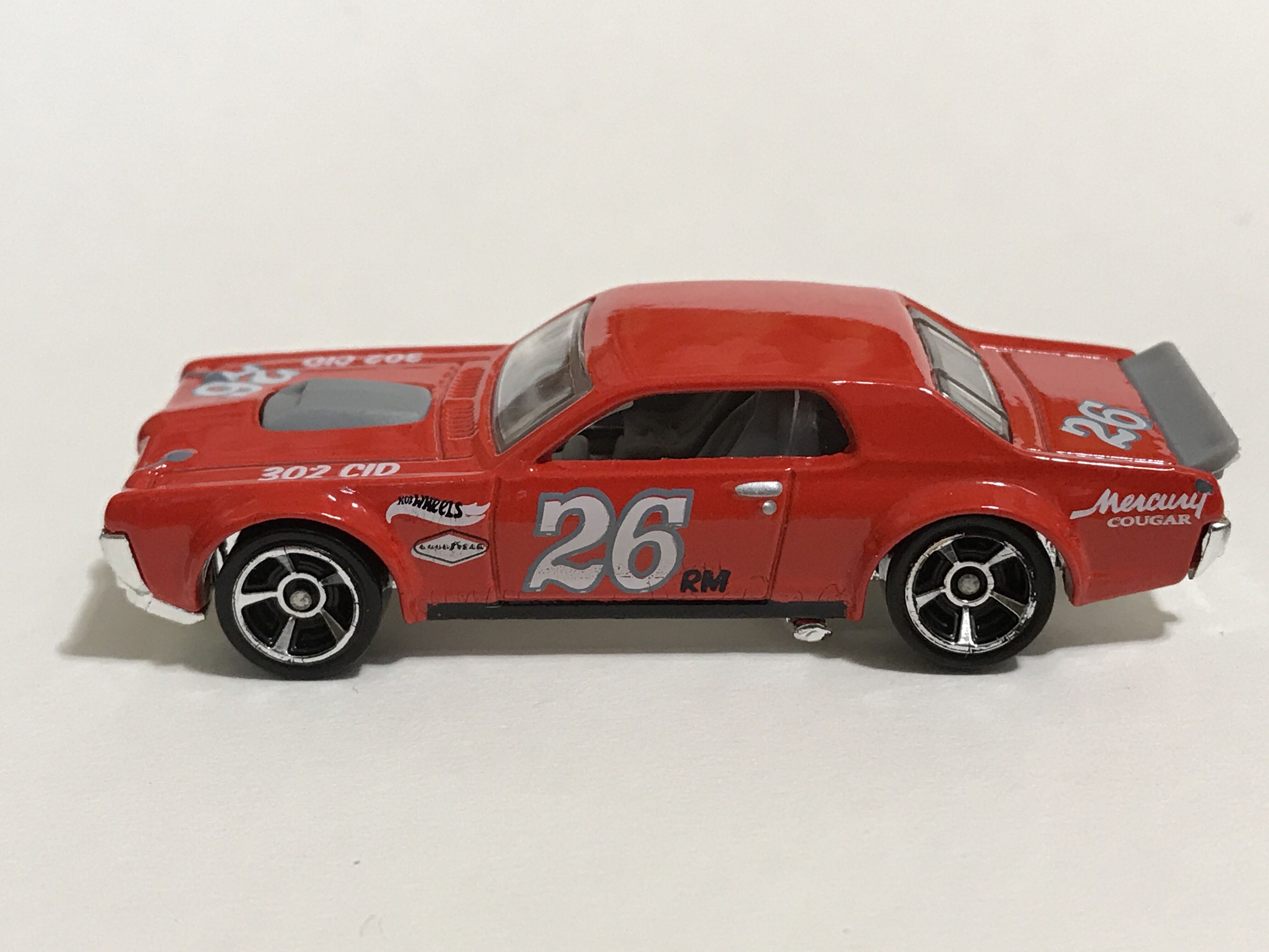 ’68 Mercury Cougar - 2014 - HW Race - Track Aces toy car collectible - Main Image 3