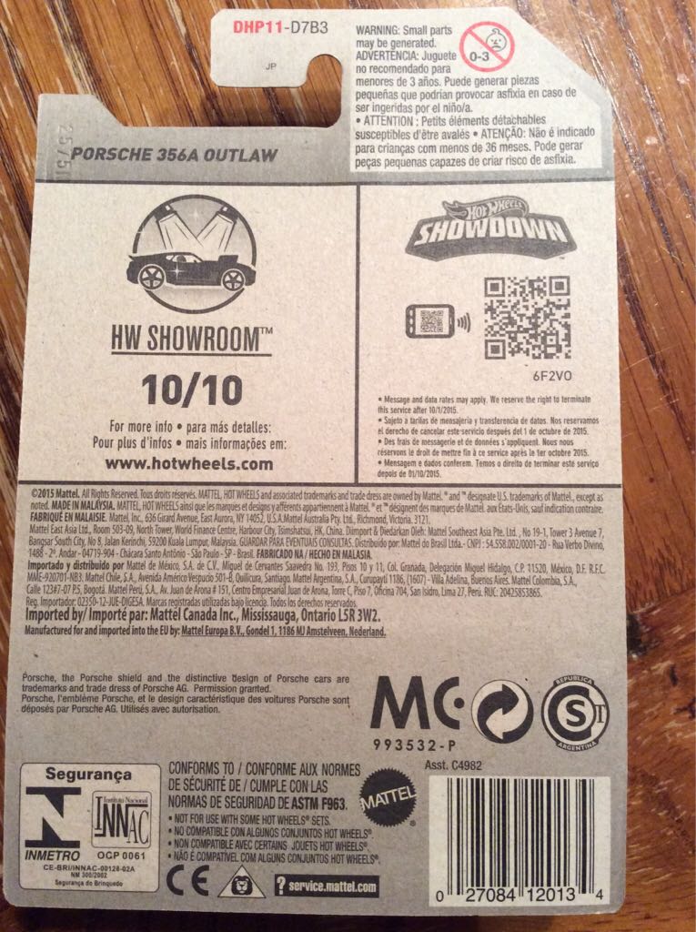 Hot Wheels Porsche 356A Outlaw - 2016 - HW Showroom toy car collectible - Main Image 2