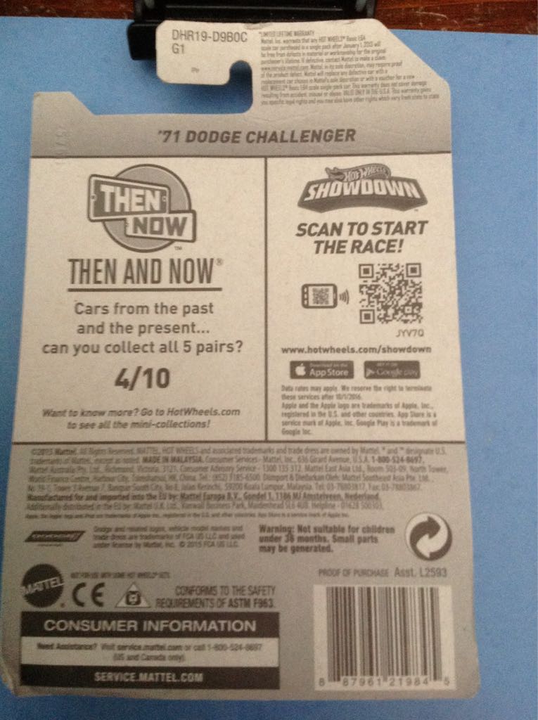 1971 Dodge Challenger - THEN AND NOW toy car collectible - Main Image 2