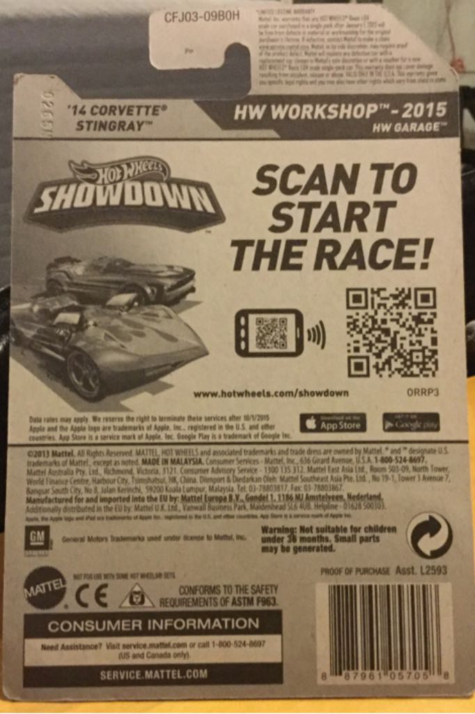 2014 Corvette Stingray - HW WORKSHOP toy car collectible - Main Image 2