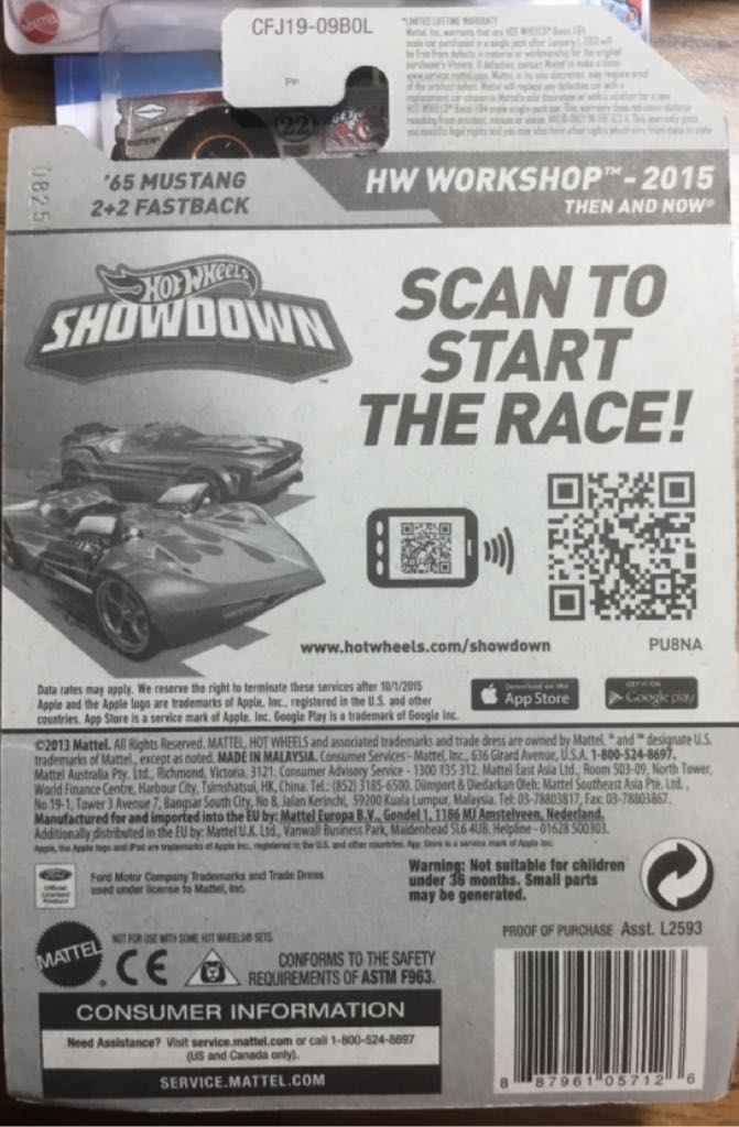 ’65 Ford Mustang Fastback - HW WORKSHOP toy car collectible - Main Image 2