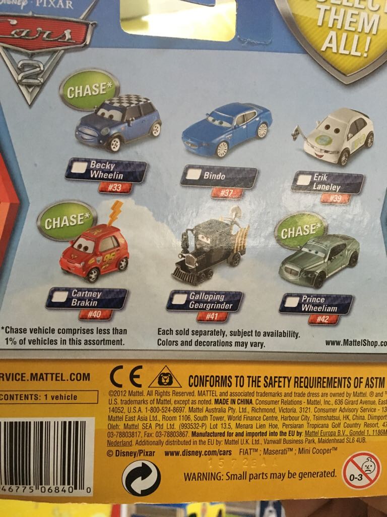 Disney Cars Prince Wheeliam  toy car collectible - Main Image 2