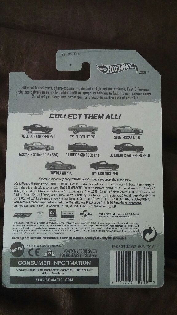 Fast Five ’11 Dodge Charger R/T - Fast Five Series toy car collectible - Main Image 2