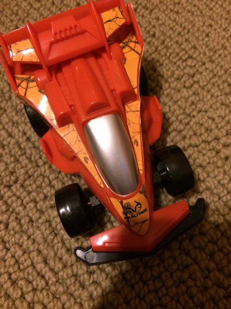 Realtree Orange Camo Race Car  toy car collectible - Main Image 1