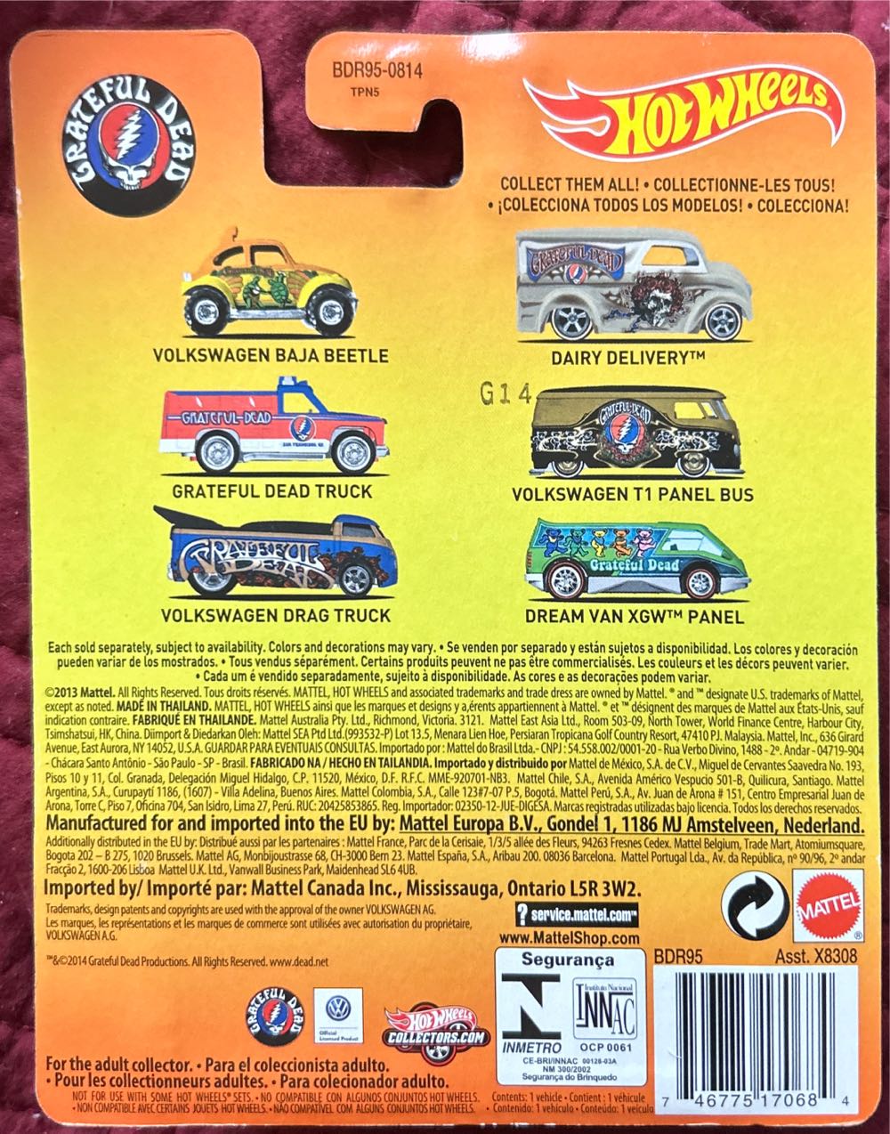 Grateful Dead Dream Van XGW Panel - Grateful Dead toy car collectible - Main Image 3
