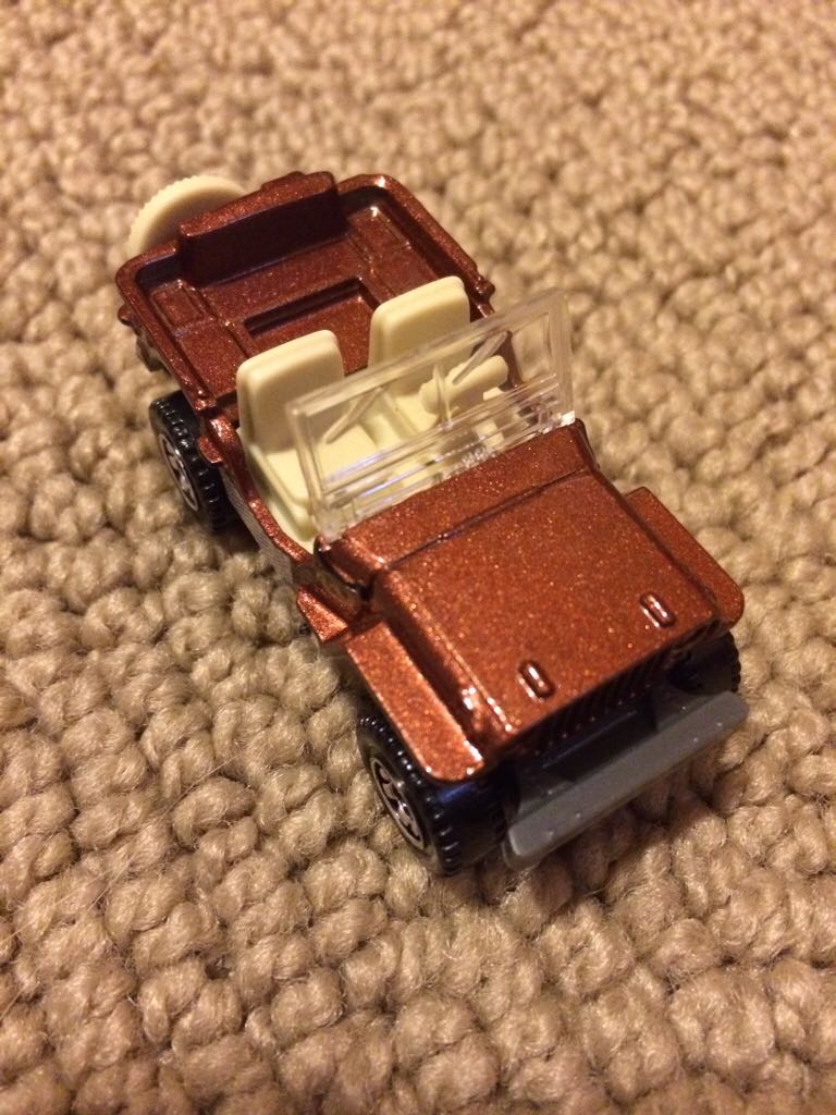 Matchbox Brown Willys Jeep  toy car collectible - Main Image 1