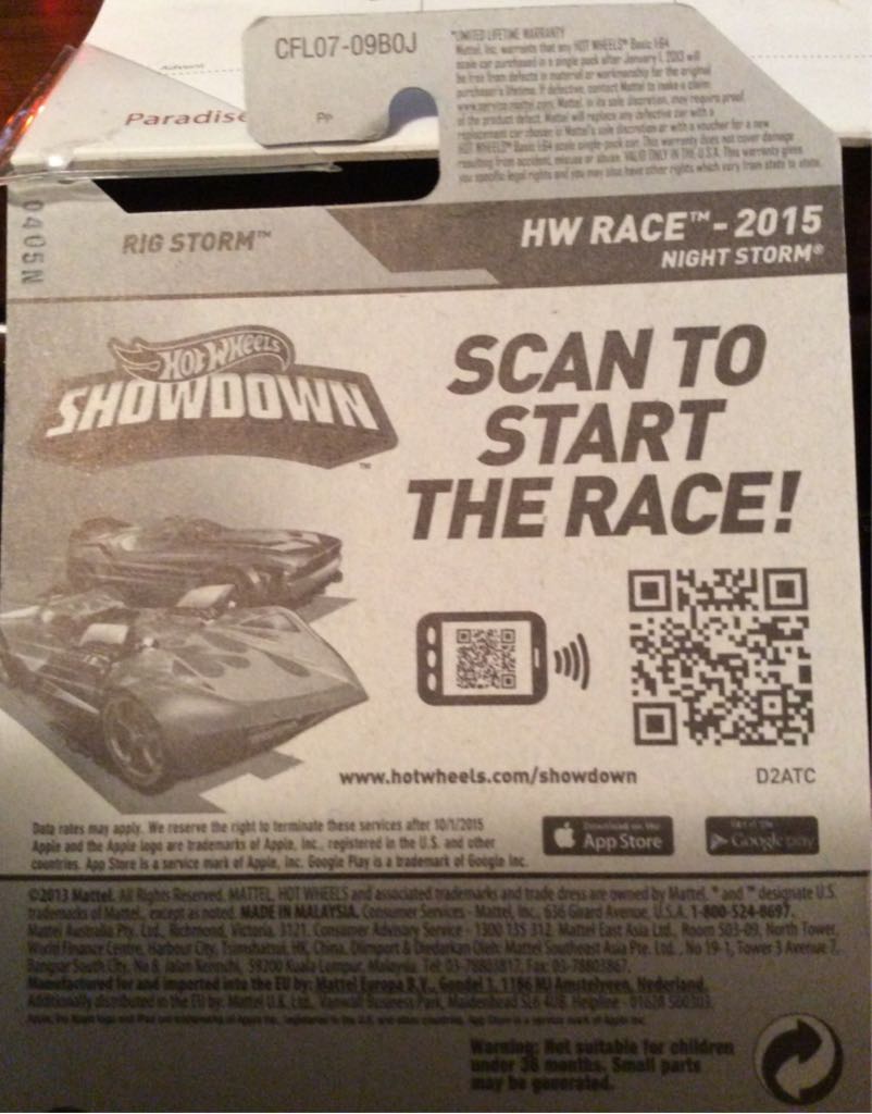 Hot Wheels Rig Storm - H W Race toy car collectible - Main Image 2