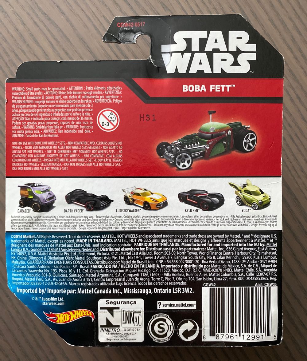 Boba Fett - 2014 Star Wars Character Series toy car collectible - Main Image 3