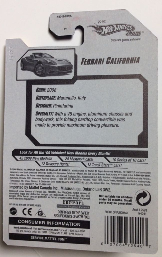 Ferrari California - 2009 New Models toy car collectible - Main Image 2