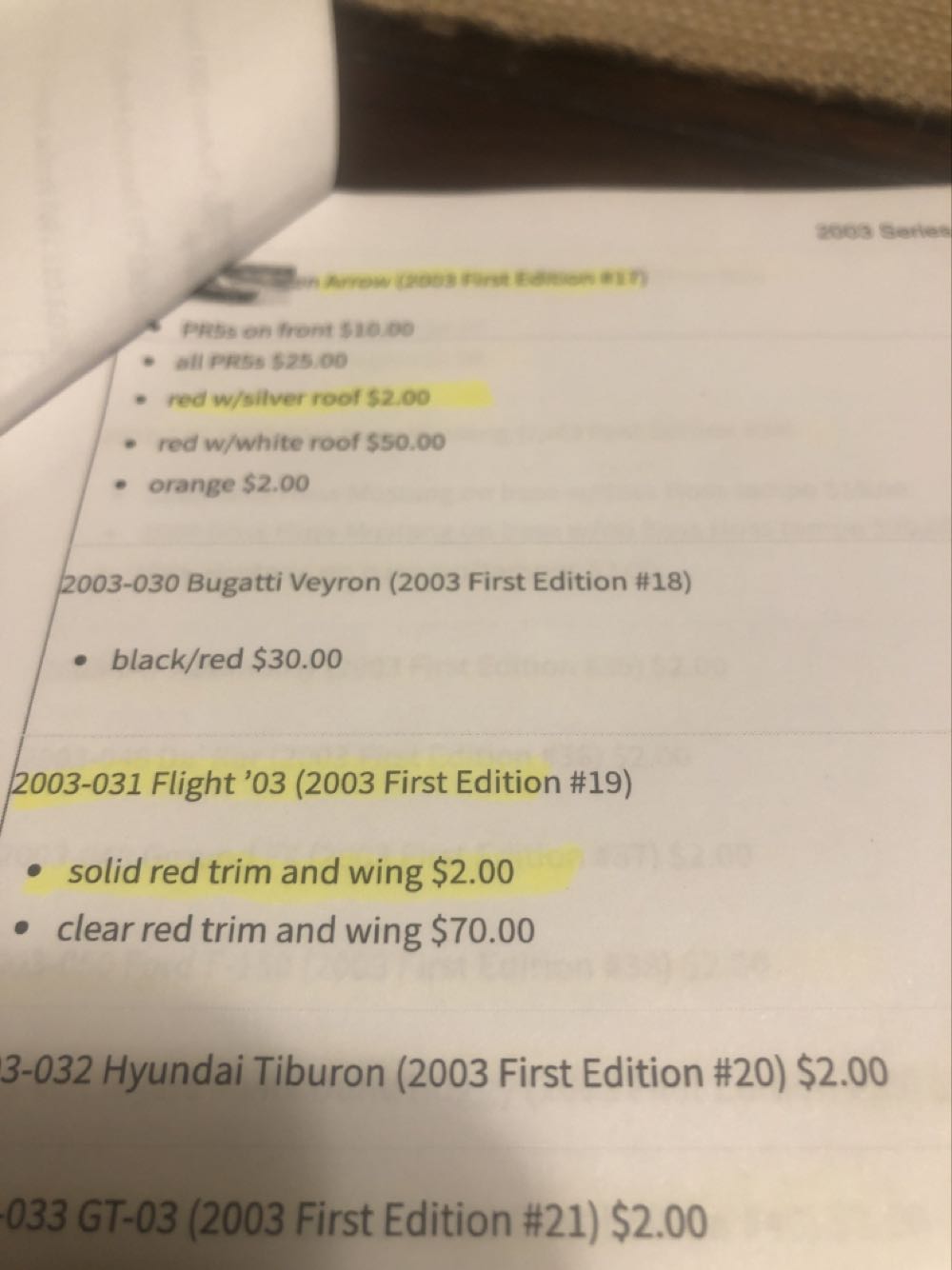Flight ’03 - 2003 First Editions toy car collectible - Main Image 2