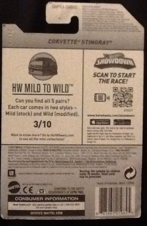 1969 Chevrolet Corvette Stingray - 2016 HW Mild To Wild toy car collectible - Main Image 2