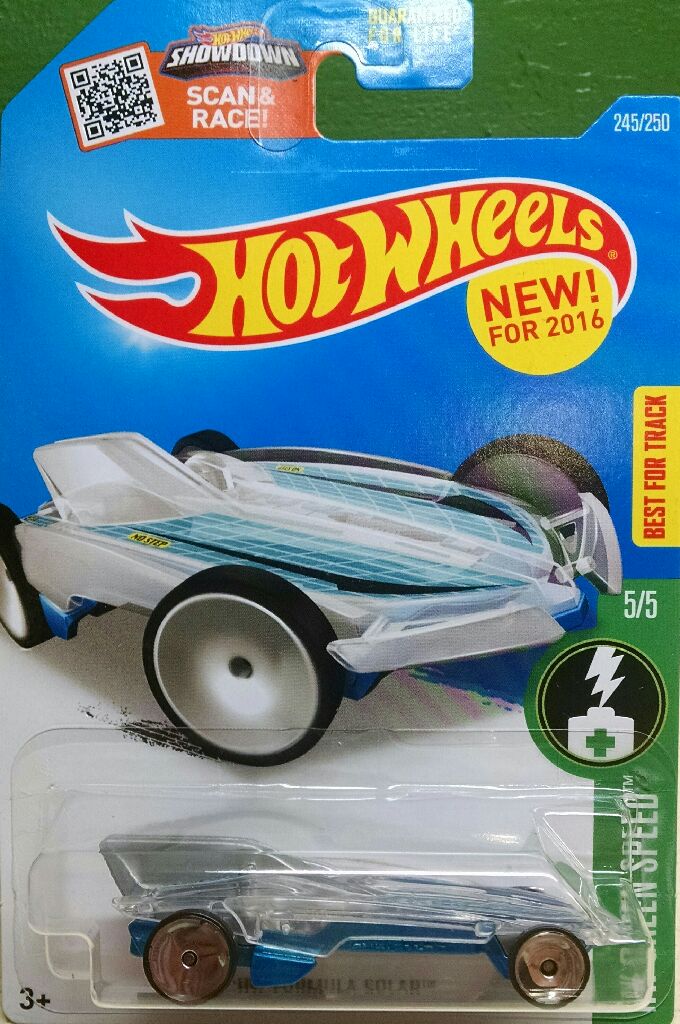 HW Formula Solar - 2016 - HW Green Speed toy car collectible - Main Image 1