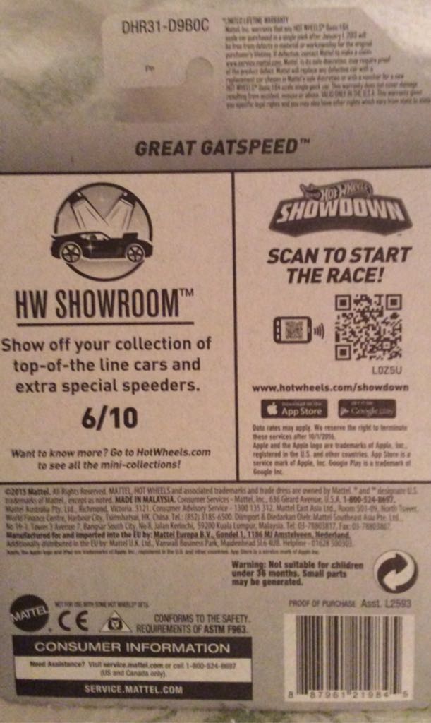 Great Gatspeed - HW Showroom toy car collectible - Main Image 2