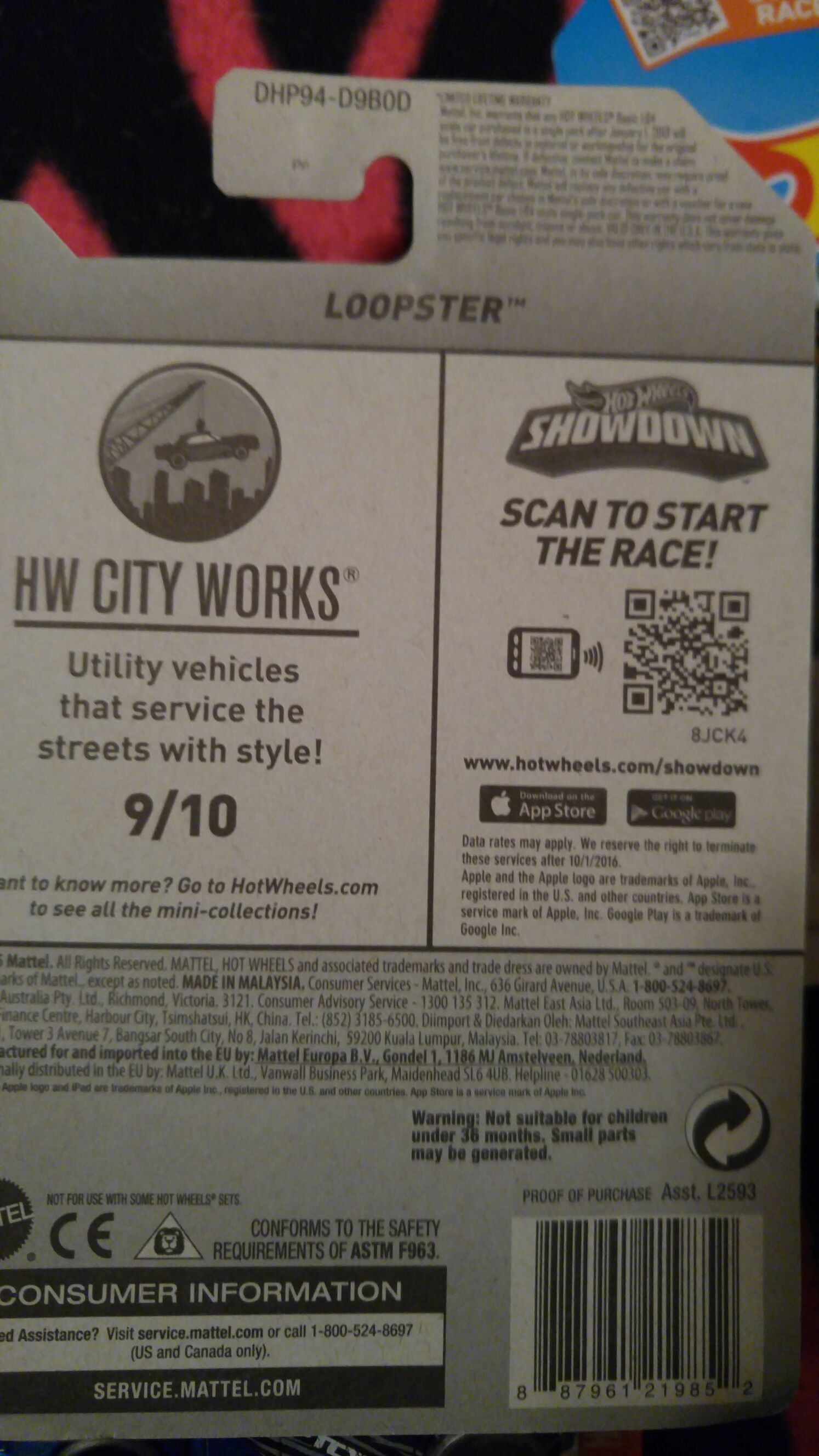 Loopster - HW City Works toy car collectible - Main Image 2