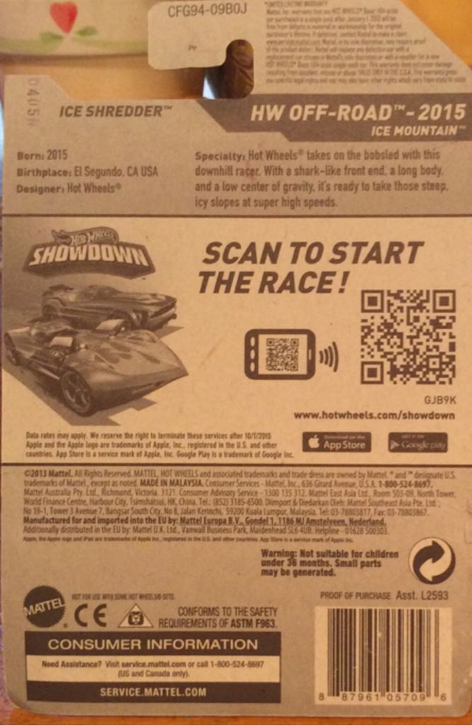 Hot Wheels Ice Shredder 2015 - 2015 Hw Off-Road toy car collectible - Main Image 2