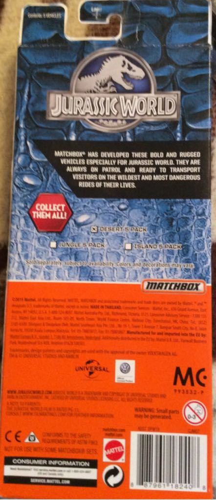 Matchbox Jurassic World Desert 5pack - Jurassic World toy car collectible - Main Image 2
