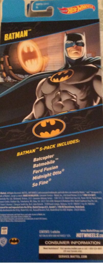 Hot Wheels City Batman 5 Pack - City Batman 5 Pack toy car collectible - Main Image 2
