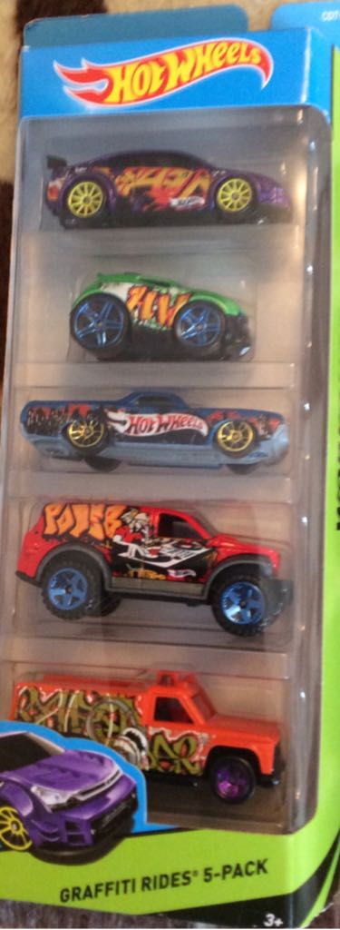 Hot Wheels Graffiti Rides 5 Pack - Graffiti Rides 5 Pack Workshop toy car collectible - Main Image 1