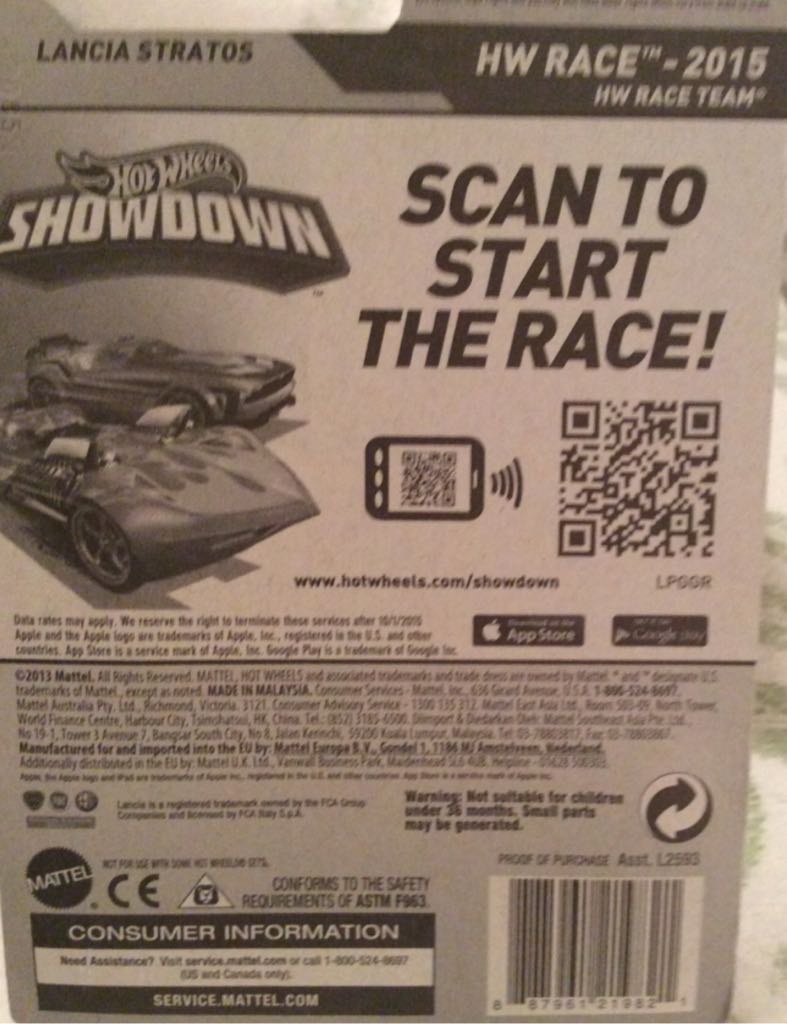 Lancia Stratos - 2015 HW Race toy car collectible - Main Image 2