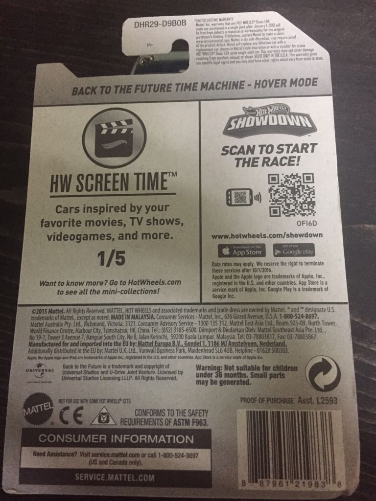 Back To The Future Time Machine - Hover Mode - Screen Time™️ toy car collectible - Main Image 2