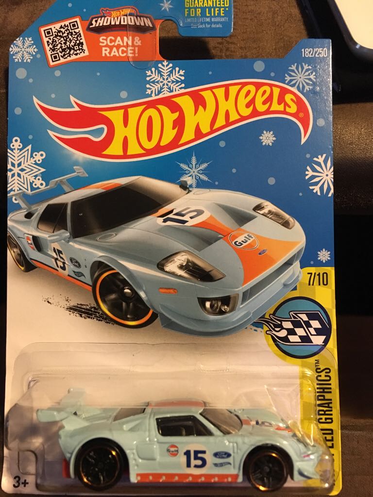 Ford GT Snowflake - HW Speed Graphics toy car collectible - Main Image 1
