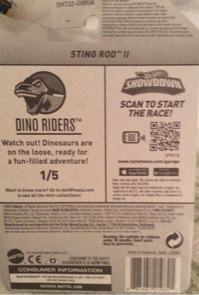 Hot Wheels Sting Rod II - 2016 - Dino Riders toy car collectible - Main Image 2