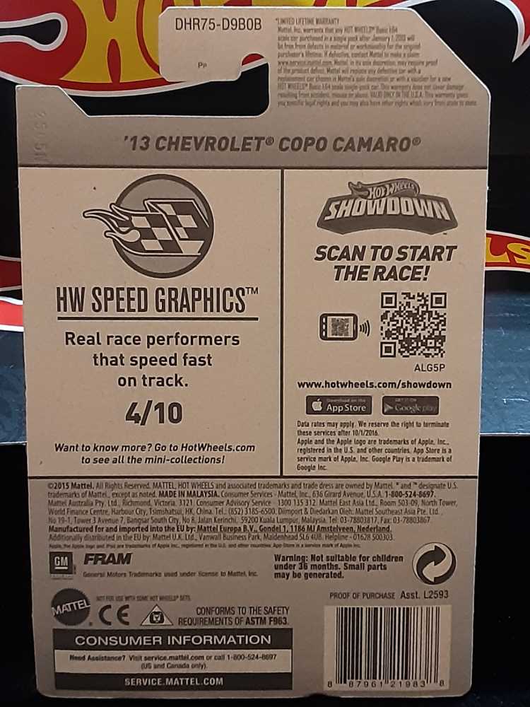 Chevrolet COPO Camaro 2013 - HW Speed Graphics toy car collectible - Main Image 2