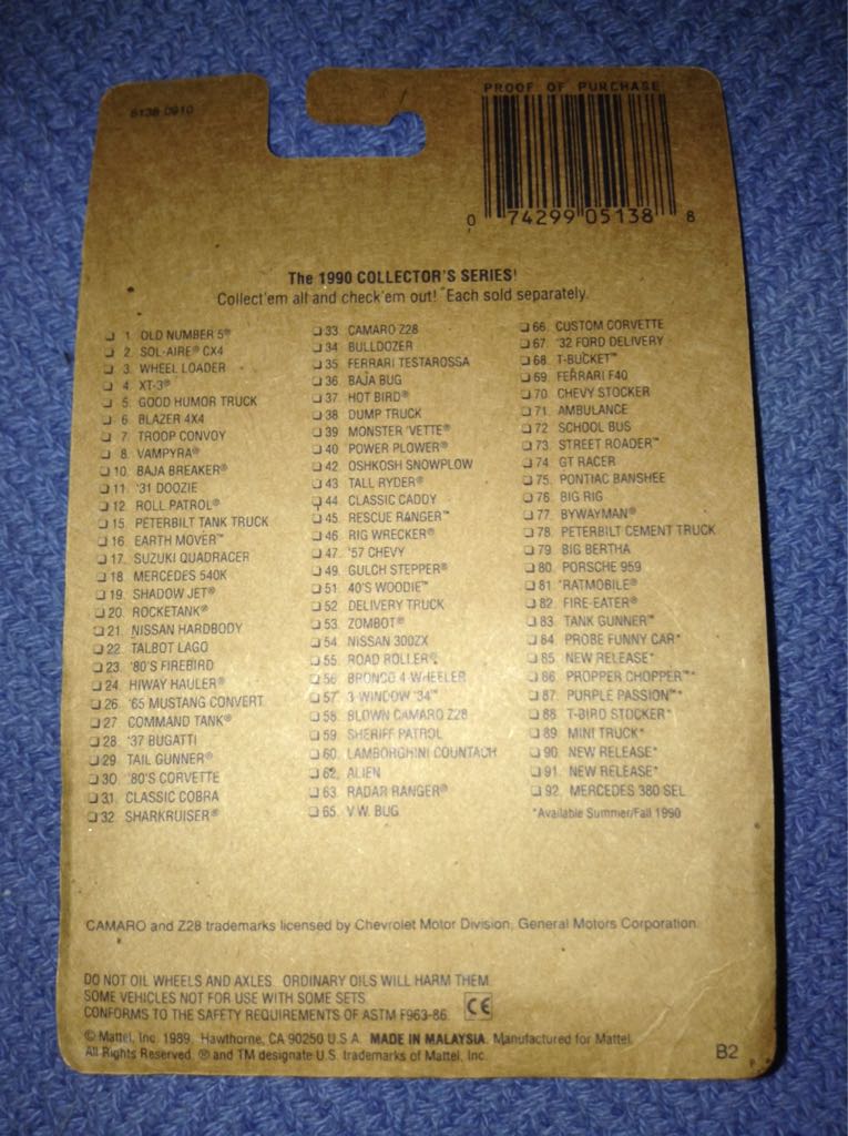 Blown Camaro Z28 - Mainline toy car collectible - Main Image 2