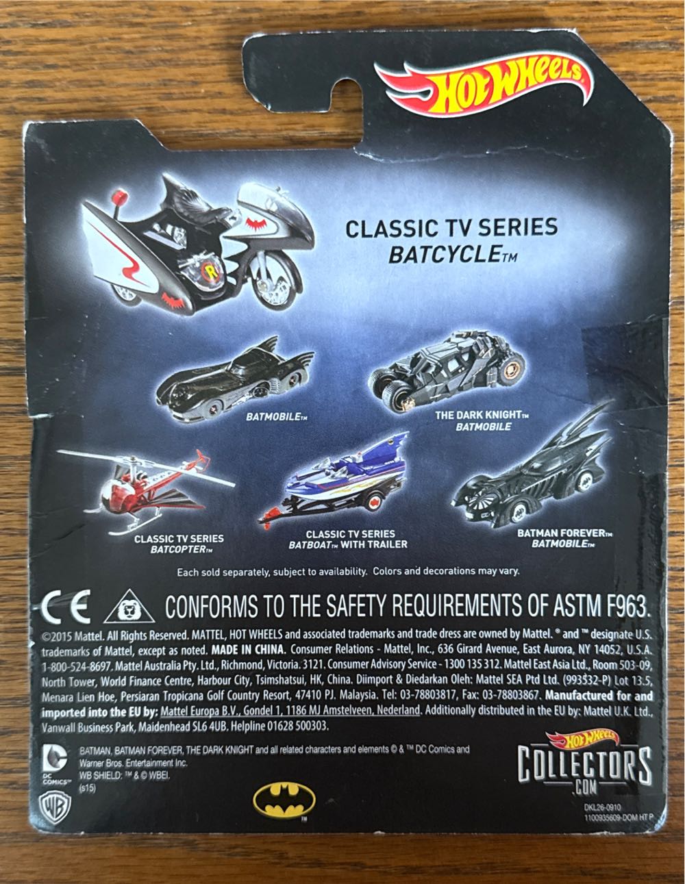 Classic Tv Series Batcycle - Batman Collection 2015 toy car collectible - Main Image 3
