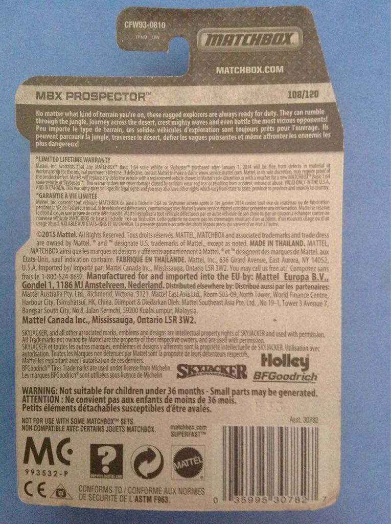 MBX PROSPECTOR - MBX Explorers toy car collectible - Main Image 2