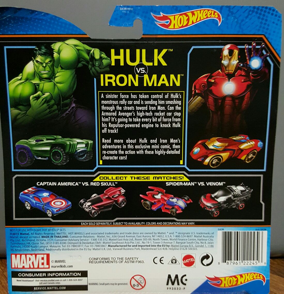 Marvel: Hulk vs Iron Man  toy car collectible - Main Image 2