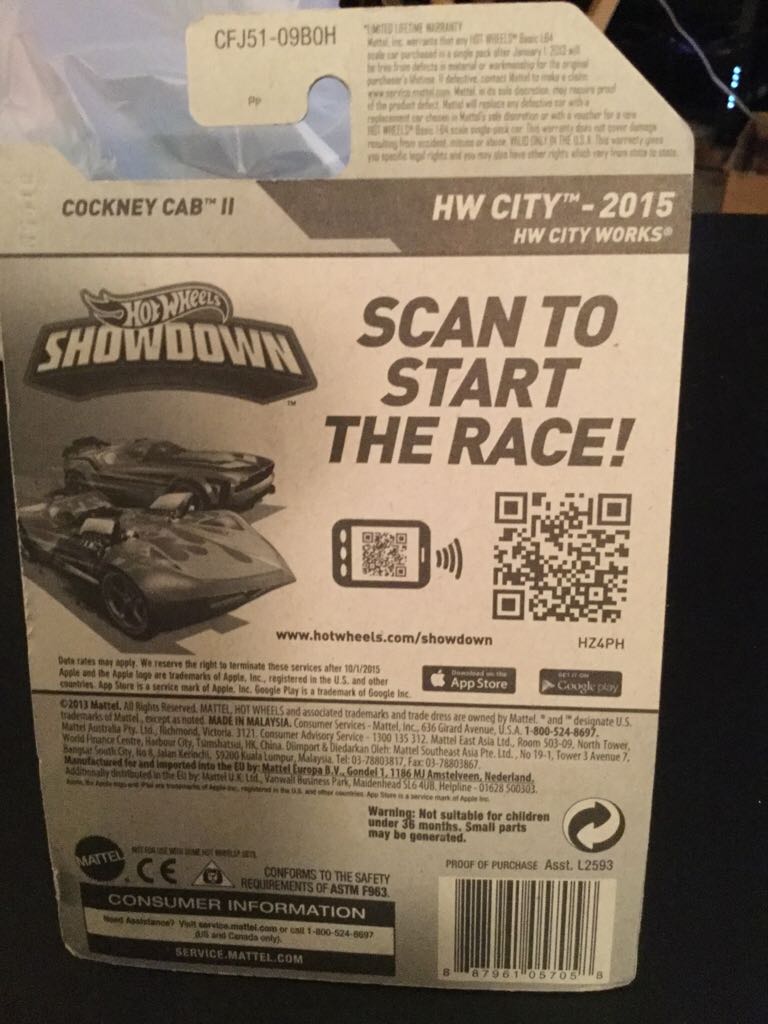 Cockney Cab II - ’16 HW City toy car collectible - Main Image 2