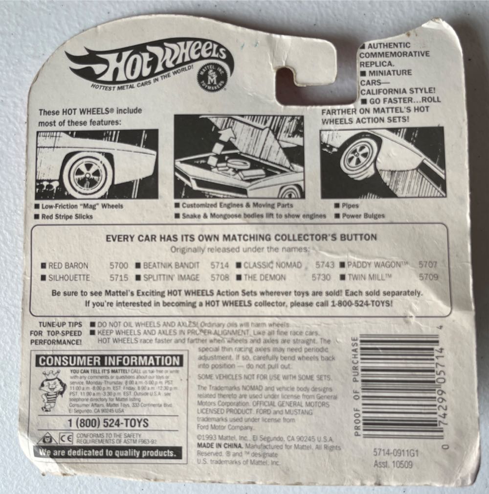 Beatnik Bandit - 1993 Hot Wheels 25th Anniversary toy car collectible - Main Image 2