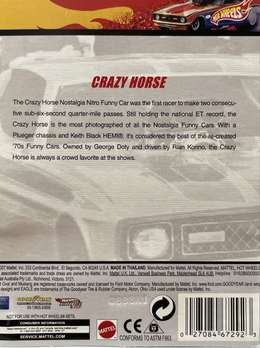 Crazy Horse - 40th Anniversary toy car collectible - Main Image 3