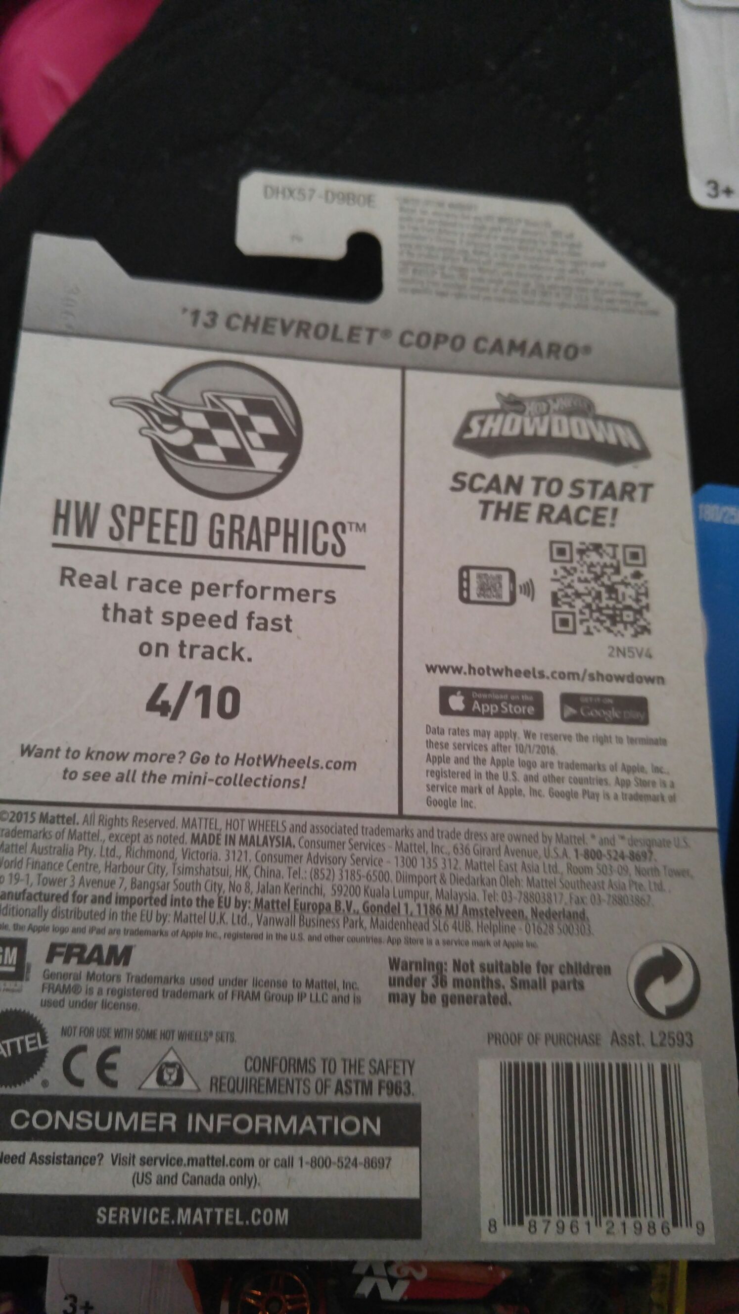 Chevy Camaro - HW Speed Grapics toy car collectible - Main Image 2