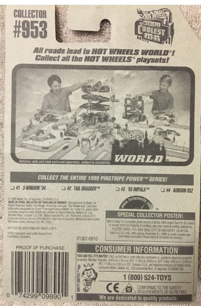 3-Window ‘34 - Pinstripe Power Series toy car collectible - Main Image 2