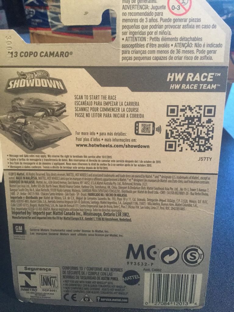 ’13 COPO CAMARO - 2015 HW Race toy car collectible - Main Image 2