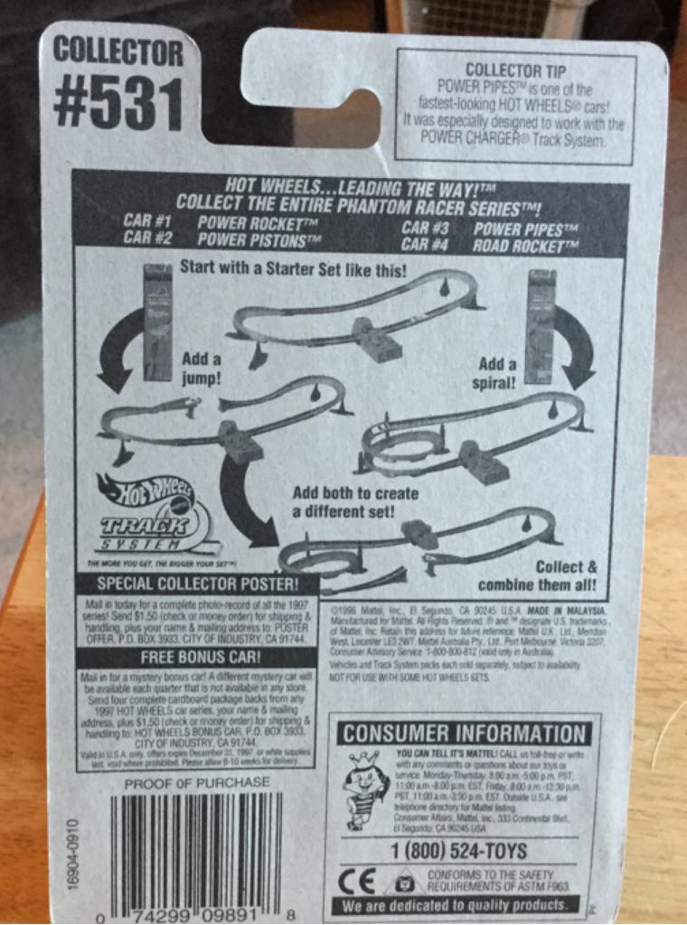 Power Pipes Phantom Racer Series - Phantom Racer Series toy car collectible - Main Image 2