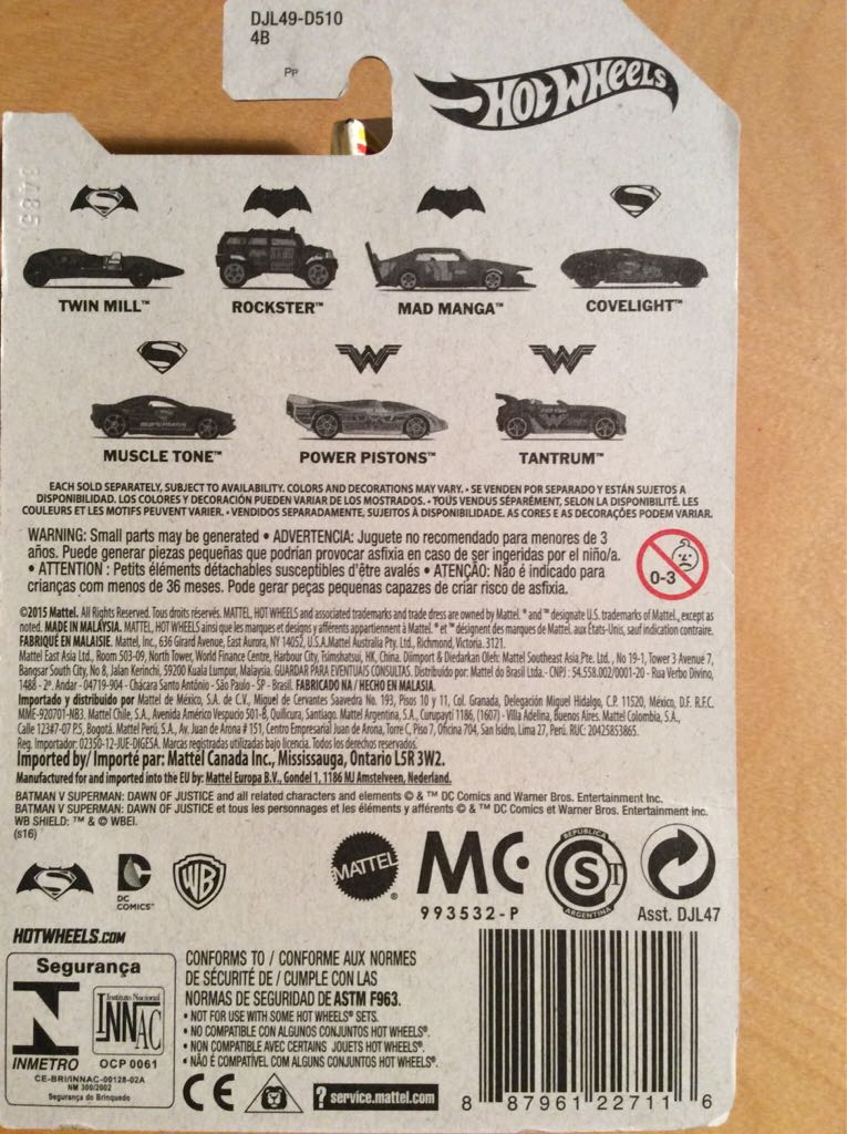 Chase - Batman VGothams Dark Protector - Overbored 454 - Batman V Superman: Dawn Of Justice toy car collectible - Main Image 2