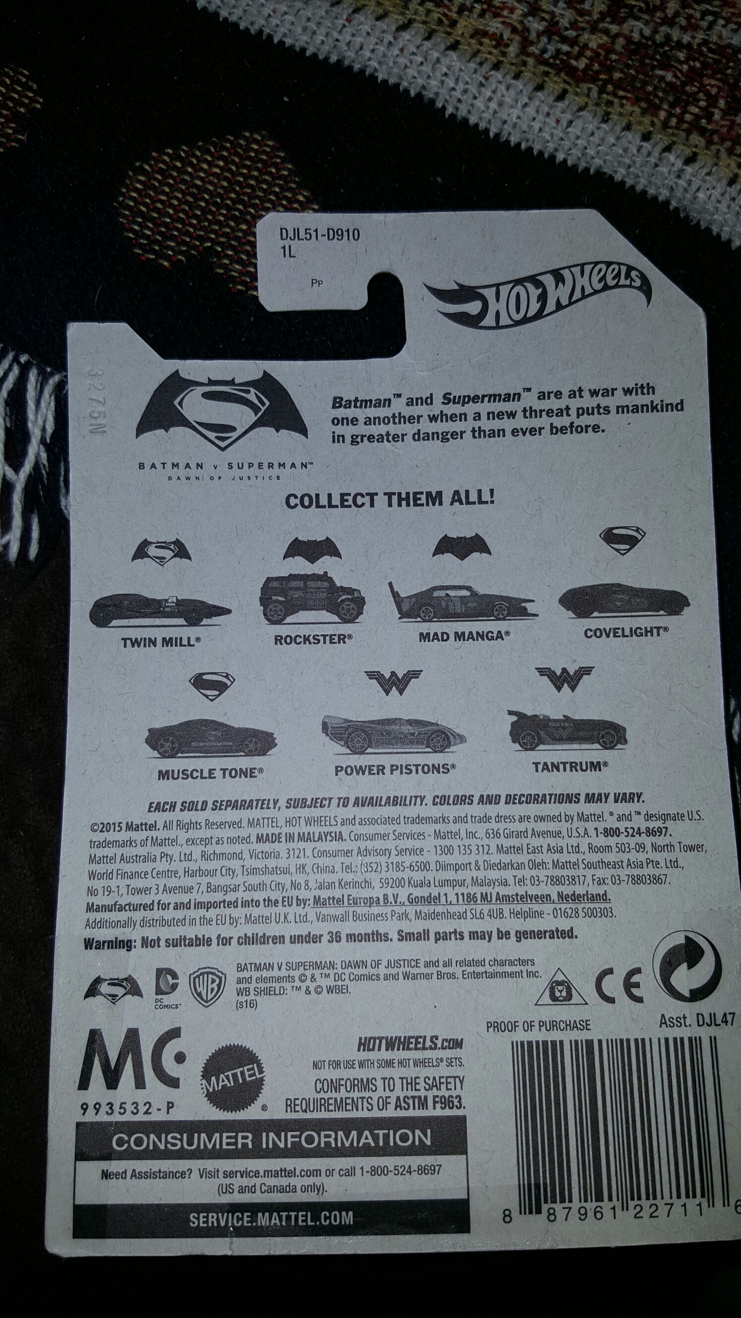 Batman V Superman: Dawn Of Justice - 7/7 - Tantrum - Batman V Superman: Dawn Of Justice toy car collectible - Main Image 2