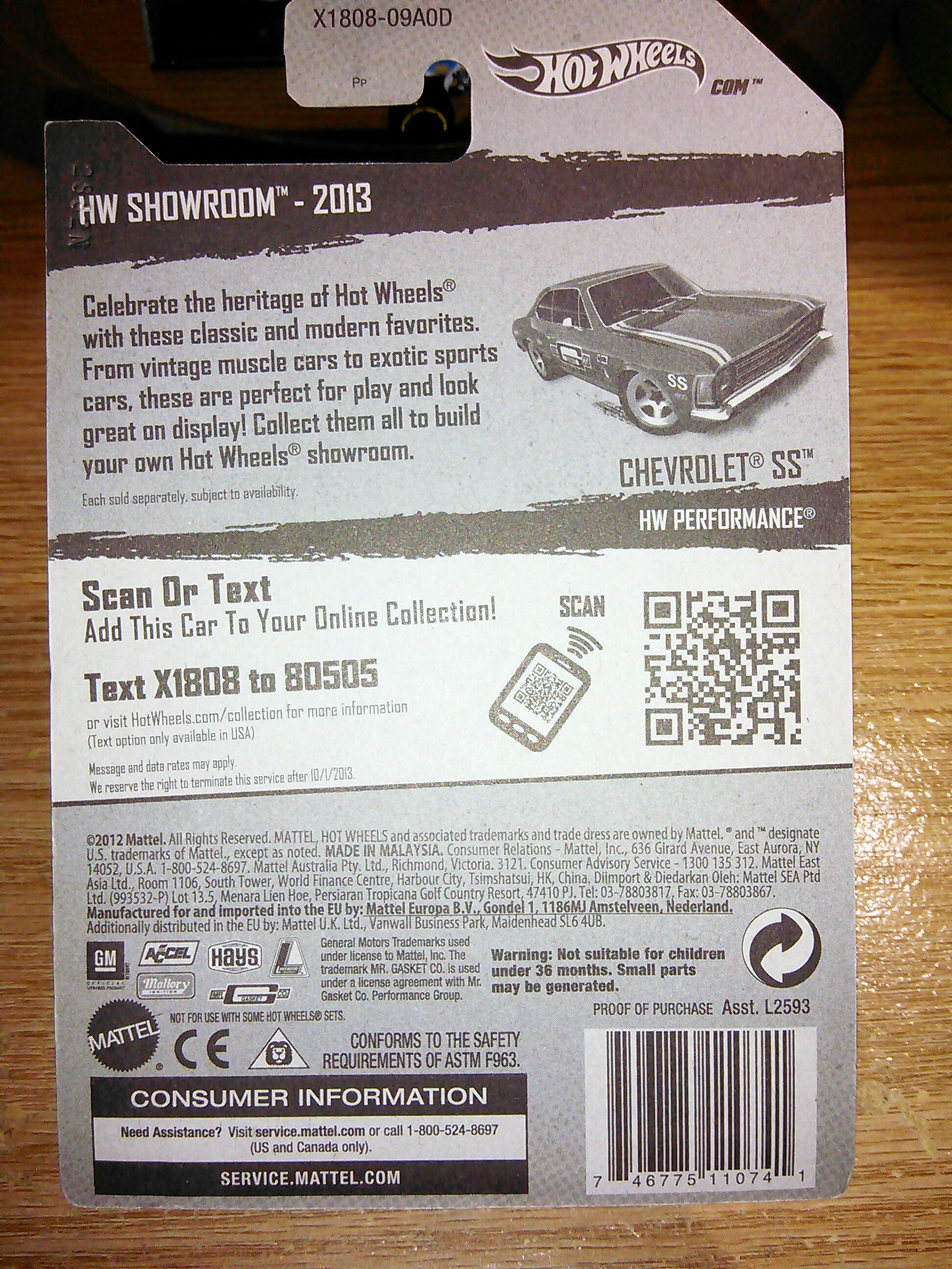 CHEVROLET SS - HW Showroom toy car collectible - Main Image 2