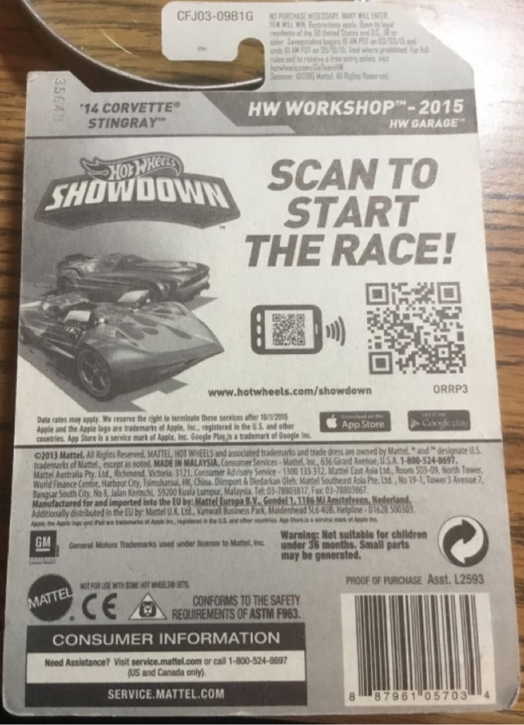 ’14 Corvette Stingray - HW Workshop/Garage toy car collectible - Main Image 2