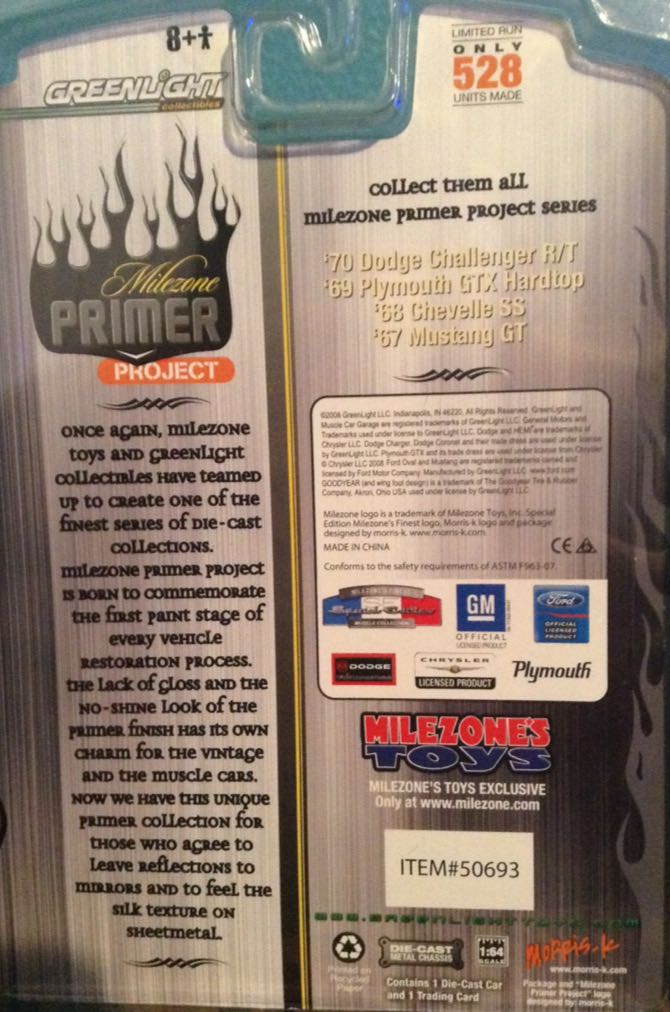 Greenlight Milezone’s Finest Special Edition Muscle Collection - Error - Name Of Car toy car collectible - Main Image 2