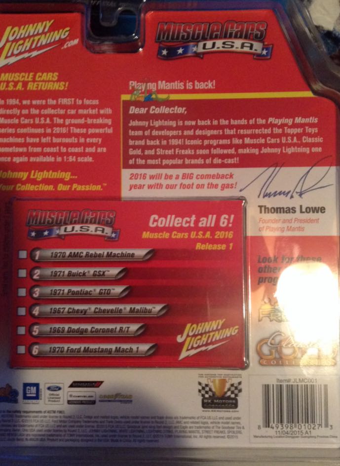 Johnny Lightnng Muscle Cars U.S.A. - Muscle Cars USA toy car collectible - Main Image 2