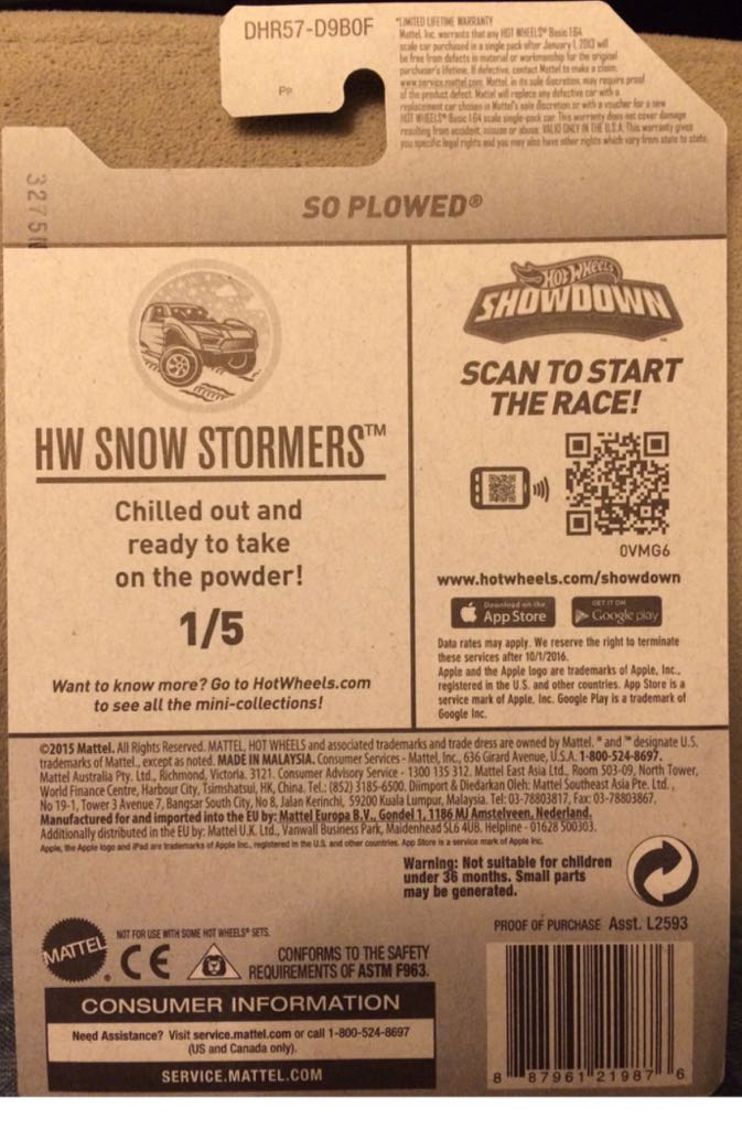 So Plowed - HW Snow Stormers toy car collectible - Main Image 2