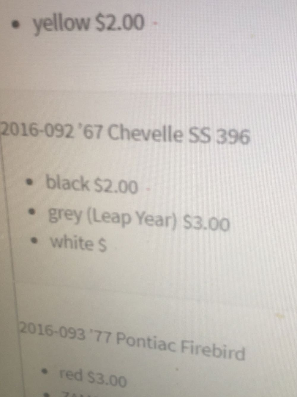 ’67 Chevelle SS 396 - 2016 Leap Year toy car collectible - Main Image 3