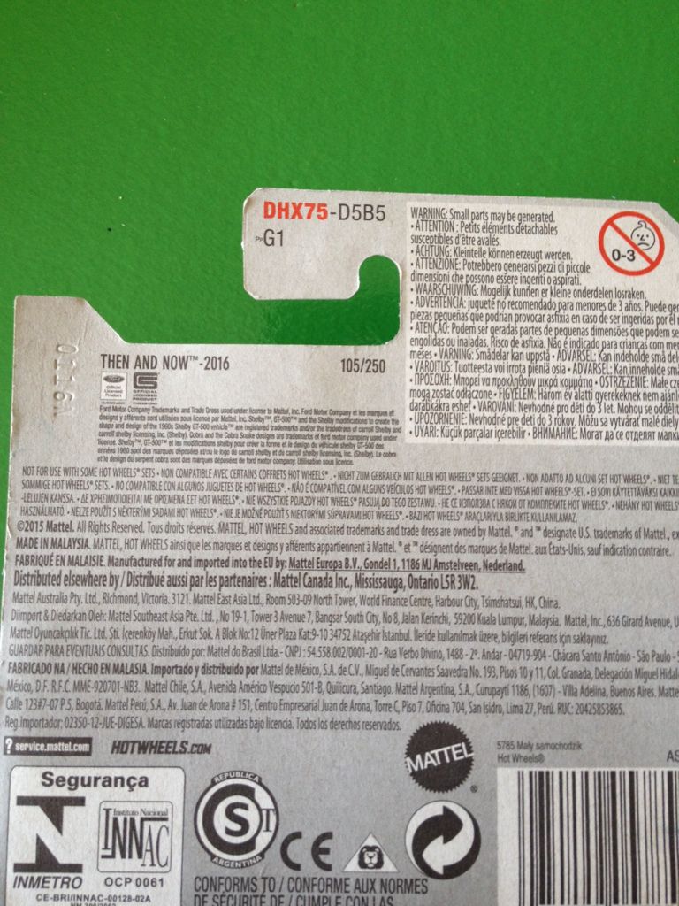 ’68 Shelby GT500 - 2016 - HW Then And Now toy car collectible - Main Image 2