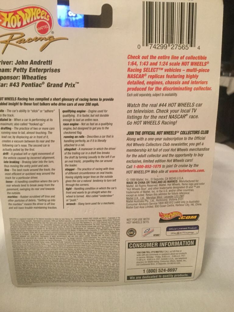 John Andretti Wheaties - Nascar 2000 Edition toy car collectible - Main Image 2