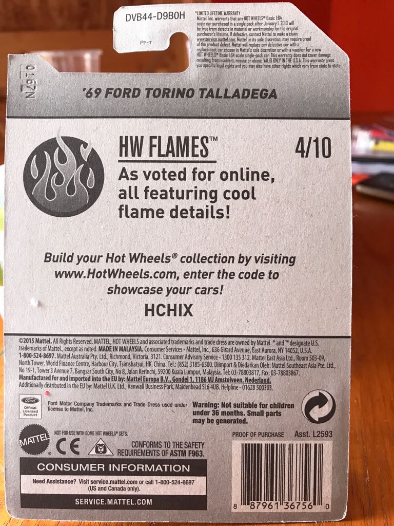 1969 Ford Torino Talladega - HW Speed Graphics toy car collectible - Main Image 2